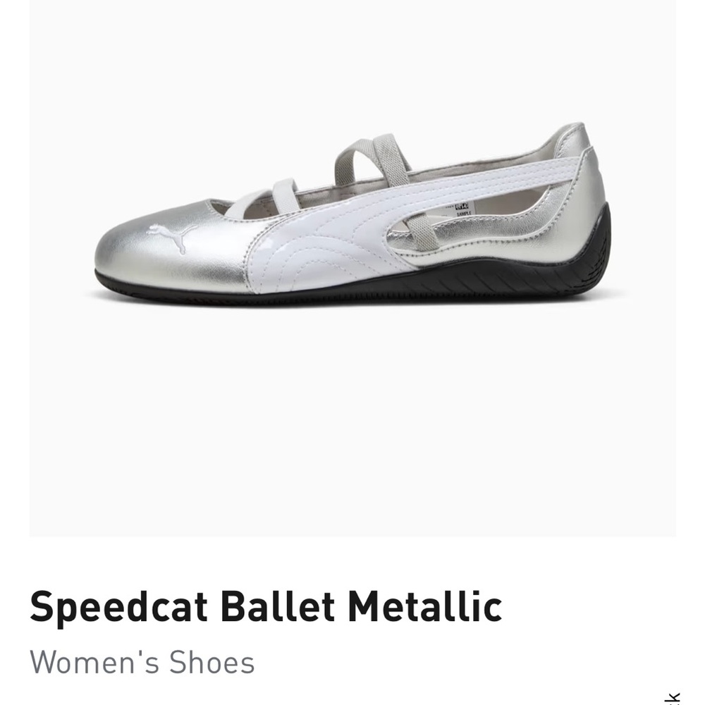 NIB Puma Speedcat Ballet Silver Flats